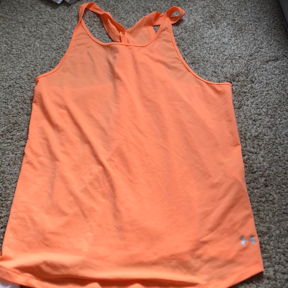 Open back UA workout shirt